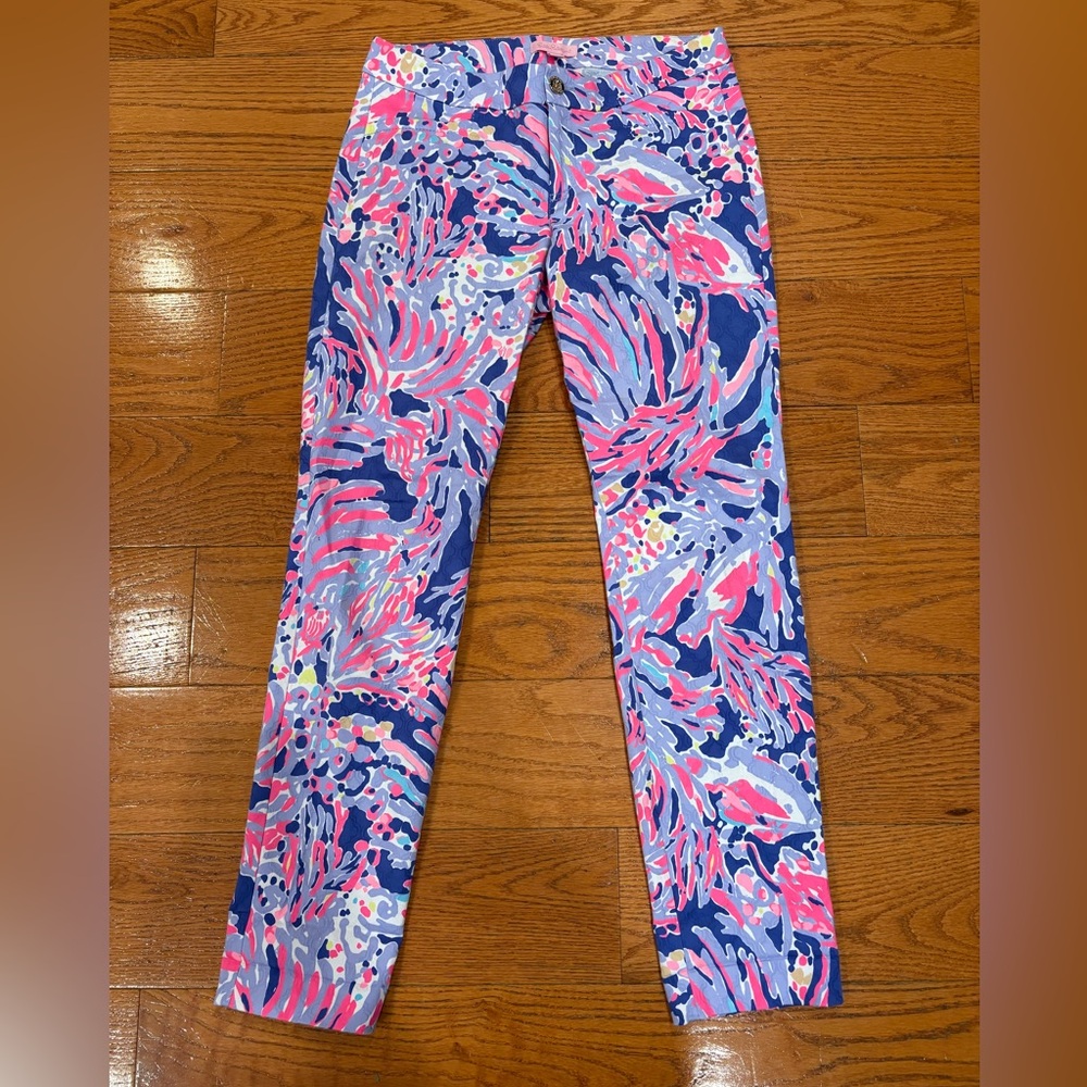 Lilly Pulitzer Skinny Ankle Pants – Size 2 – Vibrant Tropical Print